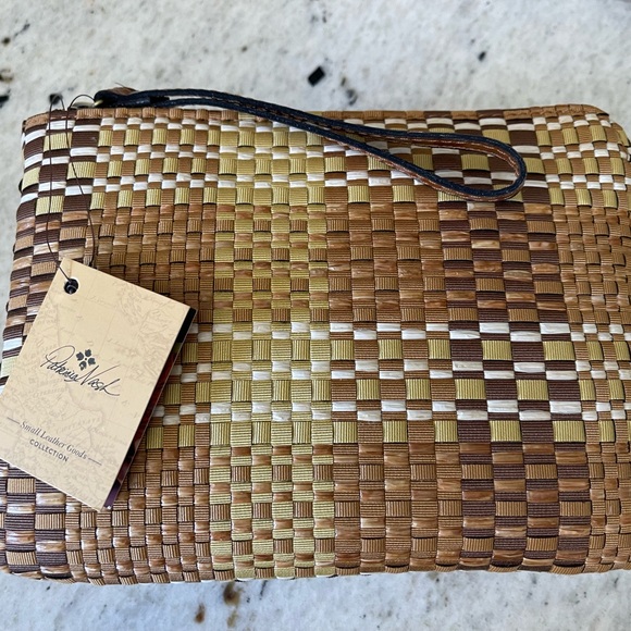 Patricia Nash Cassini Wristlet Ribbons & Raffia Khaki - Picture 2 of 8
